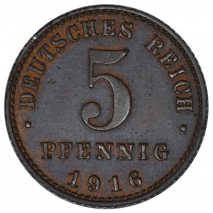 Germany, 5 pfennig 1916 A - a very rare bronze print