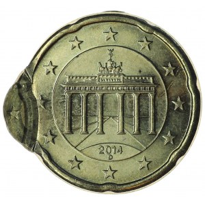 Niemcy, 20 euro cent 2014 D - destrukt