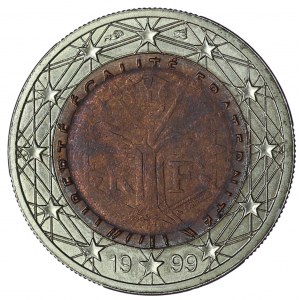 Francja, 1 euro 1999 - destrukt