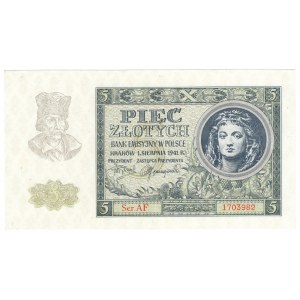 Poland, 5 gold 1941, AF series