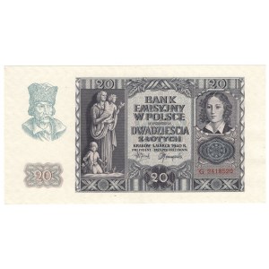 Polska, 20 złotych 1940, seria G