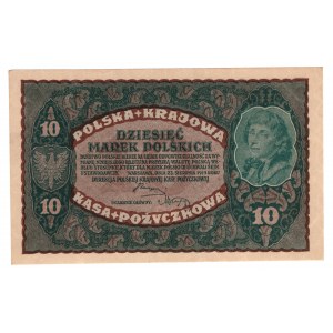 Poland, 10 Polish marks 1919, 2nd Series FJ