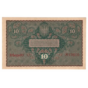 Poland, 10 Polish marks 1919, 2nd Series FJ