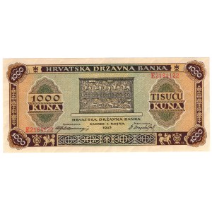 Croatia, 1000 kuna 1943