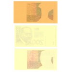 Croatie, série de 9 billets test