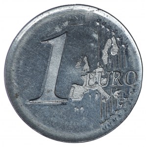 Germany, 1 euro 2002 A - stamped on a white metal disc, a great rarity