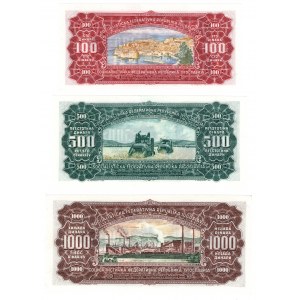 Jugosłwia, 100, 500, 1000 dinara 1963