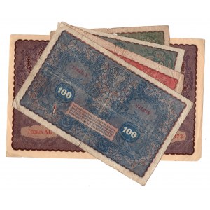Poland, 5, 10, 20, 100, 1000 Polish marks 1919 - set of 5 pieces