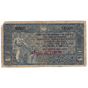 Jugoslavia, 40 Kruna ristampa con 10 Dinari 1919