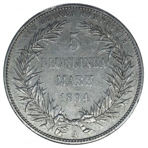 Germany, New Guinea, 5 marks 1894 A, Berlin - very nice and rare