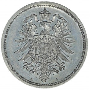 Allemagne, 10 pfennig 1876 - timbre miroir