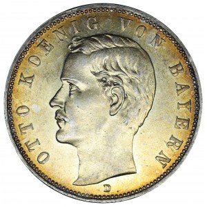 Niemcy, Bawaria, Otto, 5 marek 1908 D, Monachium