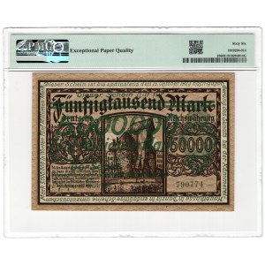 Gdańsk, 5 milionów marek 1923 - nadruk zielony - PMG 66 EPQ