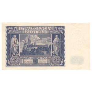Polska, 20 złotych 1936, seria AH