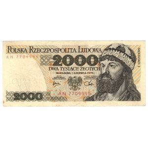 2.000 złotych 1979 - seria AN - rzadka seria