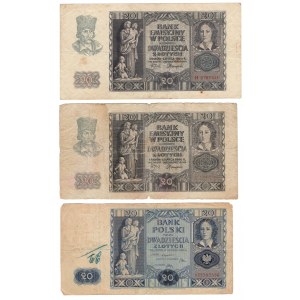 Polska, banknoty obiegowe - zestaw 15 sztuk