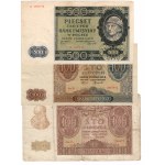 Polska, banknoty obiegowe - zestaw 15 sztuk