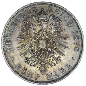 Germany, Bavaria, 5 marks 1876