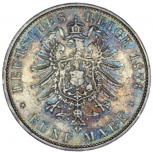 Germania, Assia, Ludwig III, 5 marchi 1876 H, Darmstadt