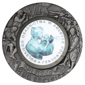Polonia, 10 PLN 2008 400° anniversario della colonizzazione del Nord America