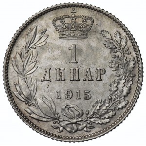 Serbia, 1 dinar, 1915