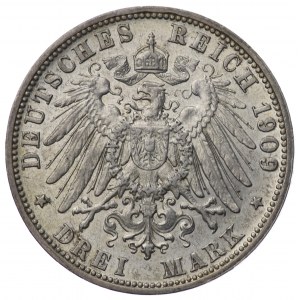 Germany, Bavaria, 3 marks 1909 D