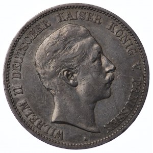 Germany, Prussia, Wilhelm II, 5 Marks 1907 A, Berlin