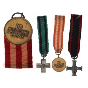 Polska, Medal Zwycięstwa i Wolności 1945 + 3 miniatury