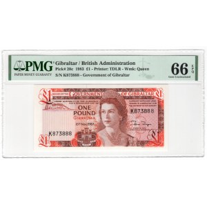 Gibraltar (British administration), 1 pound 1983
