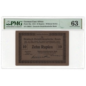 German East Africa, 10 rupees 1915