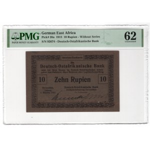 German East Africa, 10 rupees 1915