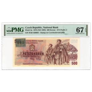 Czechy, 500 korun 1973