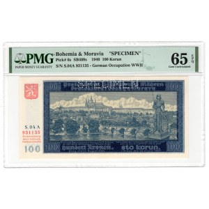 Protektorat Czech i Moraw, 100 korun 1940 SPECIMEN