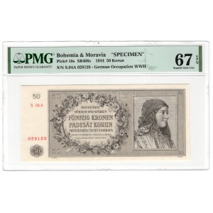 Protectorate of Bohemia and Moravia, 50 korun 1944 SPECIMEN