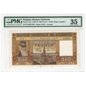 Belgium, 500 francs 1944-45