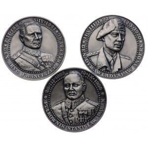 Pułk. Stanisłw Dąbek, Gen. Dyw. Władysław Anders, Gen. Bryg. Franciszek Kleeberg 1989 - zestaw 2 szt.
