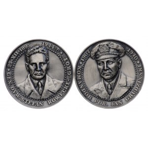 Gen. Dyw. Stefan Rowiecki - Grot, Komandor Por. Jan Grudziński 1990 - zestaw 2 szt.