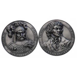 Jan III Sobieski, Tadeusz Kościuszko 1990 -zestaw 2 szt.