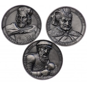 Henryk II Pobożny, Hetman Jan Tarnowski, Stefan Batory 1994 - zestaw 3 szt.