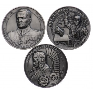 Marszałek Michał Żymierski -Rola, Polska Broń Pancerna, Artyleria Polska 1995 - zestaw 3 szt.