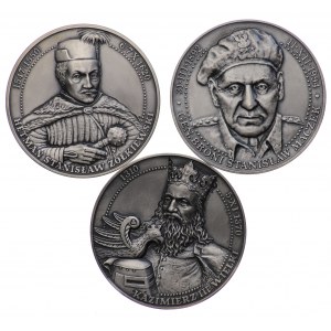 Kazimierz III Wielki, Gen. Broni Stanisław Maczek, Hetman Stanisław Żółkiewski 1996 - zestaw 3 szt.