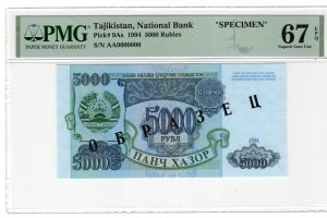 Tagikistan, 5000 rubli, 1994