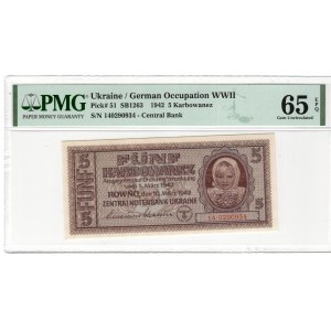 Ucraina, 5 Karbowanez, 1942
