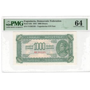 Jugosławia, 1000 Dinara, 1944