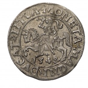 Polonia, Sigismondo II Augusto, mezzo penny, 1548, Vilnius - LI/LITVA