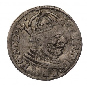 Polska, Stefan Batory, Trojak Poznań 1585 - PO i mała głowa - RZADKI