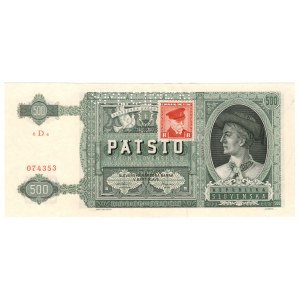 Słowacja, 500 Korun, 1941 SPECIMEN
