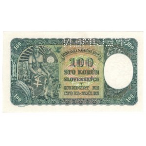 Słowacja, 100 korun, 1940 SPECIMEN