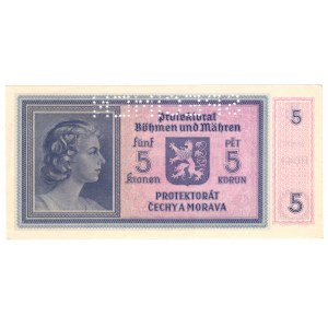 Protectorate of Bohemia and Moravia, 5 Korun (1940) - SPECIMEN