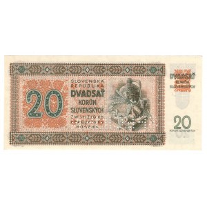 Słowacja, 20 Korun, 1942 SPECIMEN